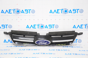 Решетка радиатора grill Ford C-max MK2 13-18 с эмблемой, вздулся хром