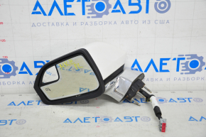 Зеркало боковое левое в сборе Lincoln MKZ 13-16 13 пинов, поворотник, подогрев, автозатемнение, белое
