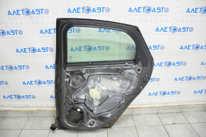 Ușa din spate dreapta asamblată Ford Focus mk3 11-18 grafit J7, zdrobită.