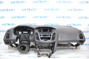 Torpedo cu airbag frontal pentru Ford Focus mk3 15-18 restilizat, negru, zgârieturi