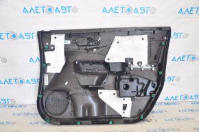 Обшивка двери карточка передняя левая Honda CRV 12-14 серая,серая вставка, под чистку, царапина