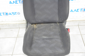 Scaun de pasager Nissan Rogue 14-20 fără airbag, manual, material textil negru, sub covor