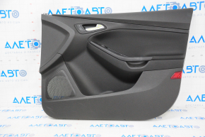 Capacul ușii, cartela din față dreapta Ford Focus mk3 11-18, material textil negru, zgârieturi.