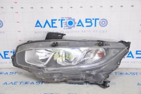 Far stânga față goală Honda Civic X FC 16-18, halogen, nisip