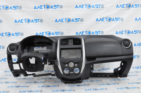 Торпедо передняя панель с AIRBAG Nissan Versa Note 13-16 дорест, черн, царапины