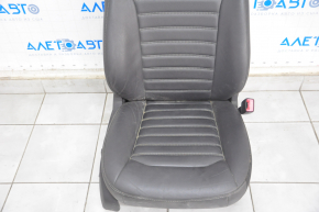 Scaun de pasager Ford Fusion mk5 13-16 cu airbag, electric, piele neagră.