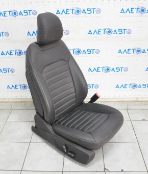 Scaun de pasager Ford Fusion mk5 13-16 cu airbag, electric, piele neagră.