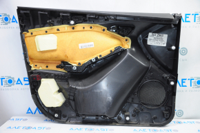 Capacul ușii, cartela frontală dreaptă Ford Focus mk3 11-14 negru cu inserție argintie, pete, zgârieturi, necesită curățare chimică