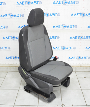 Scaun pasager Ford Escape MK3 13-19 fără airbag, manual, material textil negru-gri.