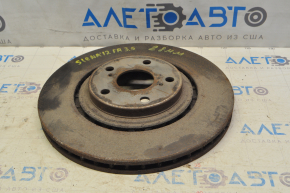 Placă de frână față dreapta Toyota Sienna 11-20, 28mm, ruginită.