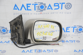 Oglindă laterală dreapta Lexus RX330 RX350 RX400h 04-09, 11 pini, bej, pentru piese de schimb.