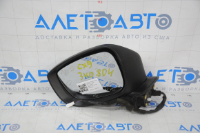 Зеркало боковое левое Mazda CX-9 16- 7 пинов, BSM, поворотник, белое, окалины