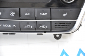 Controlul climatizării Hyundai Sonata 15-17 auto, dual zone cu încălzire, crom util, zgârietură pe parbriz