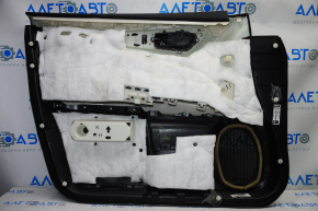 Capacul ușii, cartela din față dreapta Nissan Pathfinder 13-20 negru cu inserție neagră, tapițerie, cotieră tapițată, matriță lucioasă neagră, zgârieturi, pete, necesită curățare chimică.