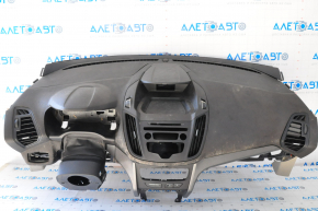 Torpedo panoul frontal cu AIRBAG Ford Escape MK3 17-19 restilizat, cappuccino, cu insertii, pentru curatare chimica, grila de aer sparta.