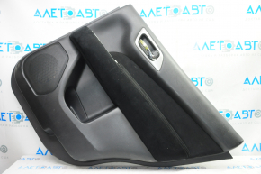 Capacul usii spate dreapta Nissan Pathfinder 13-20 negru cu insertie neagra, material textil, cotiera textila, zgarieturi.