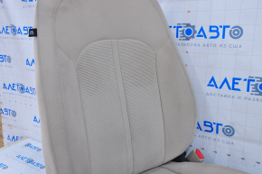 Scaun de pasager Hyundai Sonata 15-17 cu airbag, manual, material textil bej, de curățat chimic.