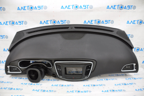 Torpedo fără airbag pentru panoul frontal Chrysler 200 15-17, negru, zgâriat