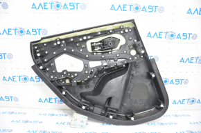 Capacul usii cardul din spate dreapta Jeep Cherokee KL 14-18 negru cu insertie neagra din piele, maner