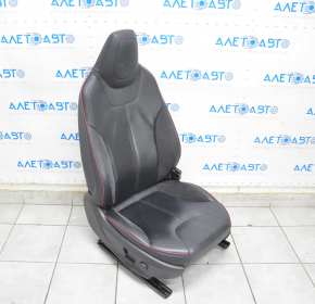 Scaun de pasager Tesla Model S 12-15, cu airbag, electric, piele + catifea neagră.