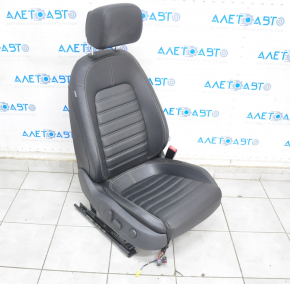 Scaun de pasager VW CC 08-17 cu airbag, electric, piele neagră.