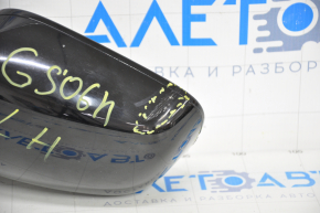 Зеркало боковое левое в сборе Lexus GS300 GS350 GS430 GS450h 06-07 14 пинов, подогрев, автоскладывание, черное, надлом в корпусе, царапина