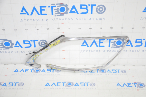 Cadru far stânga față Lexus GS300 GS350 GS430 GS450h 06-11 cu suport rupt, zgâriat, crom umflat.