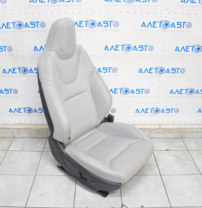 Scaun de pasager Tesla Model S 12-15, tip 1, cu airbag, electric, piele gri, uzat