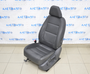 Scaun șofer VW Tiguan 09-17 fără airbag, electric + manual, încălzire, piele neagră, piele șezut ruptă.