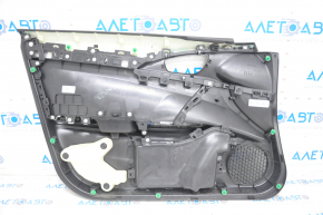 Capacul ușii, cartela din față dreapta Honda Civic X FC 16-21 4d, material textil negru cu inserție neagră, sub tratament chimic.