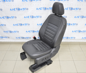 Scaun șofer Ford Escape MK3 13-19 cu airbag, electric, piele neagră.