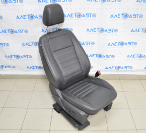 Scaun pasager Ford Escape MK3 13-19 cu airbag, electric, piele neagră.