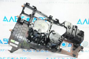 Capacul de consola centrala cu suport pentru pahare din lemn pentru Lexus RX350 RX450h 16-19 negru, insertie din lemn inchis