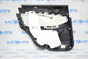 Capacul usii, cartela din spate dreapta Ford Edge 15-18, piele neagra cu insertie bej, uzata.