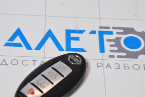 Ключ smart key на 4 кнопки Nissan Leaf 13-17 полез хром