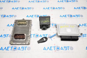 Блок ECU компьютер двигателя с ключем Dodge Dart 13-16 2.0 с TCM 68258733AB, с IGNITION MODULE 56046803AK