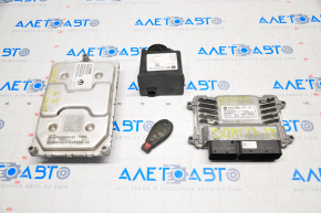 Блок ECU компьютер двигателя с ключем Dodge Dart 13-16 2.4 с TCM 68258734AB, с IGNITION MODULE 56046803AK, вскрывался TCM