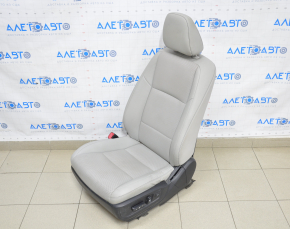 Scaun șofer Lexus ES300h ES350 13-18 cu airbag, electric, încălzire, ventilație, piele gri, zgârieturi pe tetiera.