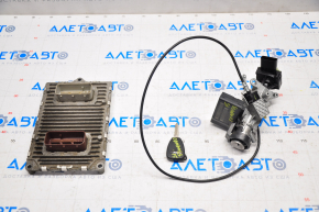 Блок ECU компьютер двигателя с ключем Jeep Compass 11-16 2.4 с Ignition Switch Mopar 4685719AI, с IMMOBILIZER CONTROL MODULE 05026225AQ, потерт ключ