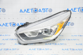 Far stânga față asamblată Ford Escape MK3 17-19 restilizată, halogen + led, luminoasă, nisip, pentru polizare.