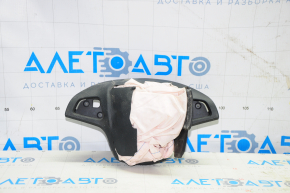 Airbag-ul de siguranță în volanul șoferului Lincoln MKZ 13-20 negru, a fost declanșat.