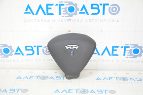 Подушка безопасности airbag в руль водительская Tesla Model S 12-20 кожа тип 1, черн