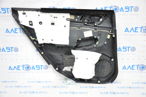 Capacul usii spate dreapta Subaru Outback 15-19, negru, piele, insertie din lemn.