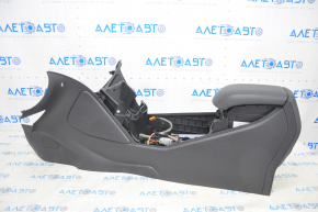 Consola centrală cu cotieră pentru Ford C-max MK2 13-18, piele neagră, zgârieturi.