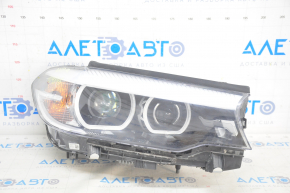 Farul din față dreapta asamblat BMW 5 G30 17-20 LED Corona Rings S524A cu suport, nisip