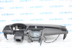 Panoul frontal cu AIRBAG pentru Honda Insight 19-22, negru, cu husă din piele.