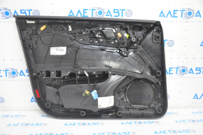 Capacul ușii, cartela din față dreapta Audi A4 B9 17-19 negru, placă sub aluminiu