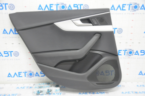 Capacul usii spate stanga Audi A4 B9 17-19 negru, cu difuzor, insertie de aluminiu.