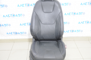 Scaun de pasager Ford Fusion mk5 17-20 fără airbag, titanium, electric, piele neagră, încălzit, electricitate nefuncțională