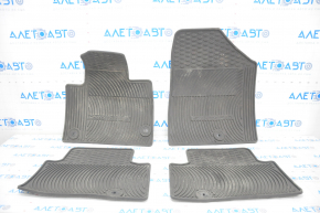 Set de covorașe pentru interiorul Hyundai Santa FE Sport 13-18, din cauciuc, negre